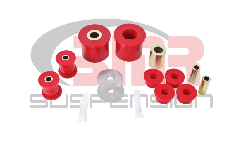 BMR Suspension BK007, 08-09 Pontiac G8 Rear Suspension Bushing Kit (BK004 BK005 BK006) - Black/Red