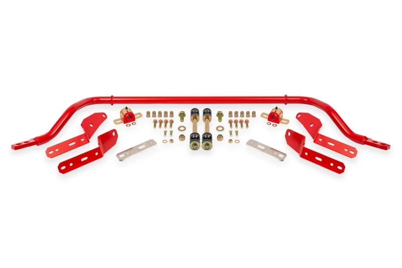 BMR Suspension SB401R, 64-67 GM A-Body 1.25in Hollow 2-Hole Adjustable Front Sway Bar Kit - Red