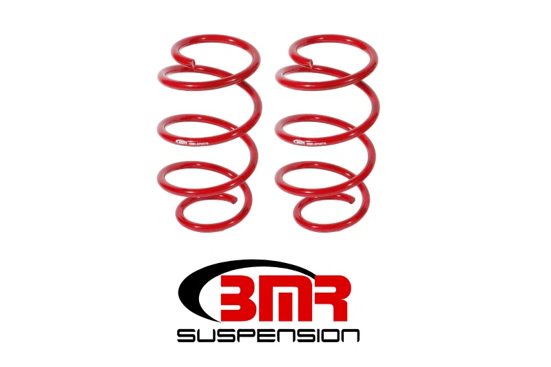 BMR Suspension SP087R, 15-17 S550 Mustang Front Drag Version Lowering Springs - Red