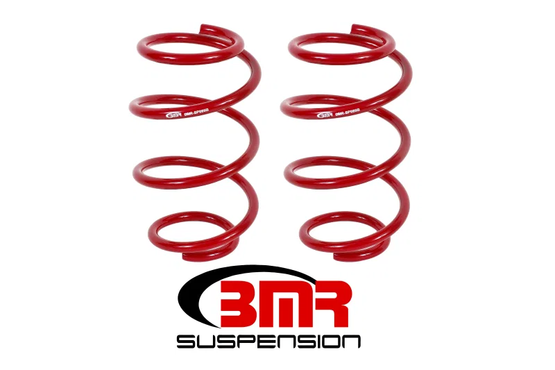 BMR Suspension SP089R, 15-17 S550 Mustang Front Performance Version Lowering Springs - Red