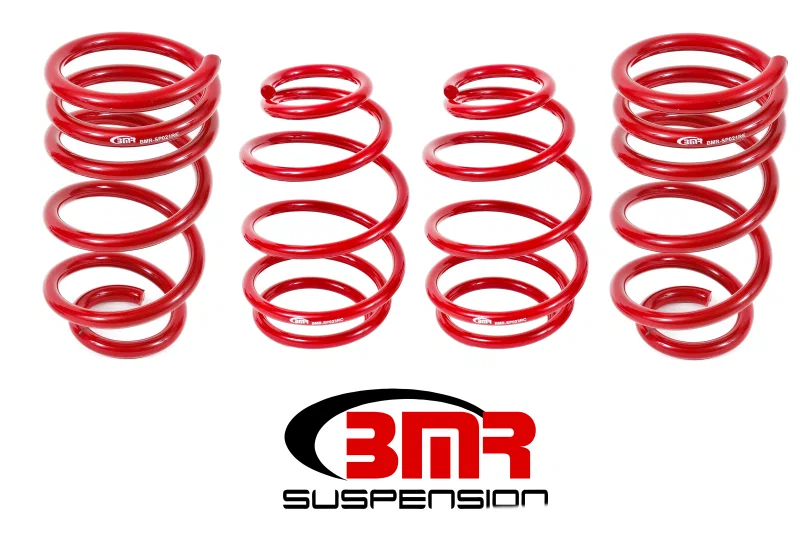 BMR Suspension SP025R, 10-15 5th Gen Camaro V8 Lowering Spring Kit (Set Of 4 Front) - Red