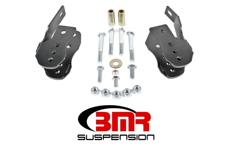BMR Suspension CAB005H, 05-14 S197 Mustang Bolt-On Control Arm Relocation Brackets - Black Hammertone