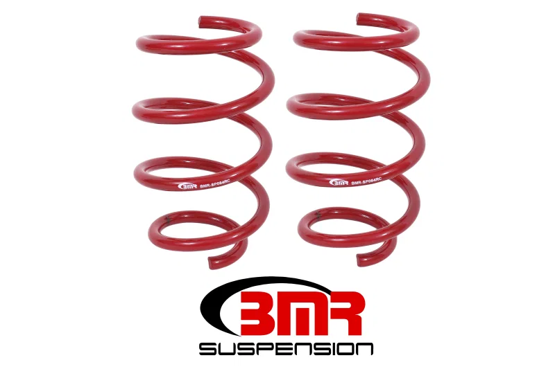 BMR Suspension SP084R, 15-17 S550 Mustang Front Handling Version Lowering Springs - Red