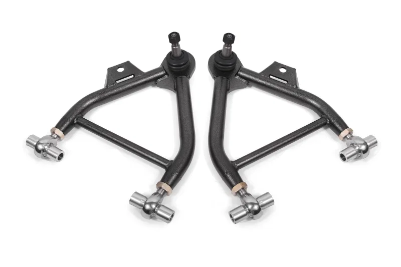 BMR Suspension AA039H, 79-93 Mustang Lower A-Arms (Coilover Only) w/ Adj. Rod End Tall Ball Joint - Black Hammertone