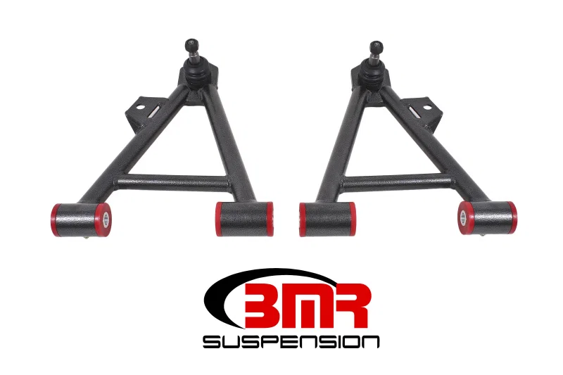 BMR Suspension AA044H, 94-04 Mustang Lower Non-Adj. A-Arms (Coilover Only) w/ Tall Ball Joint (Poly) - Black Hammertone