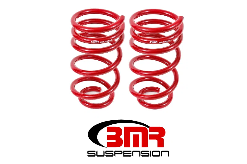 BMR Suspension SP021R, 10-15 5th Gen Camaro V8 Rear Lowering Springs - Red