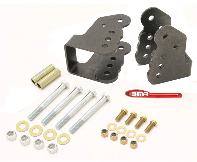 BMR Suspension CAB003H, 78-87 G-Body Bolt-On Control Arm Relocation Brackets - Black Hammertone