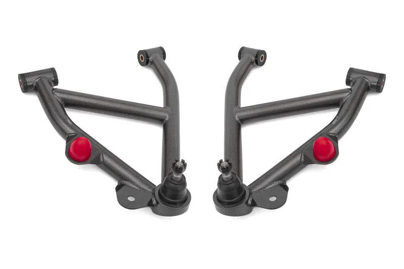 BMR Suspension AAL333H, 82-92 GM F-Body A-Arms Lower DOM Non-Adj Delrin Bushings Coilover - Black Hammertone