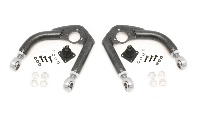 BMR Suspension AA004H, 93-02 F-Body Upper A-Arms w/ Adj. Rod Ends - Black Hammertone