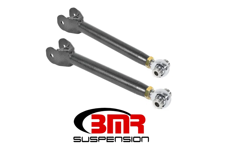 BMR Suspension TCA060H, 16-17 6th Gen Camaro Lower Trailing Arms w/ Single Adj. Rod Ends - Black Hammertone