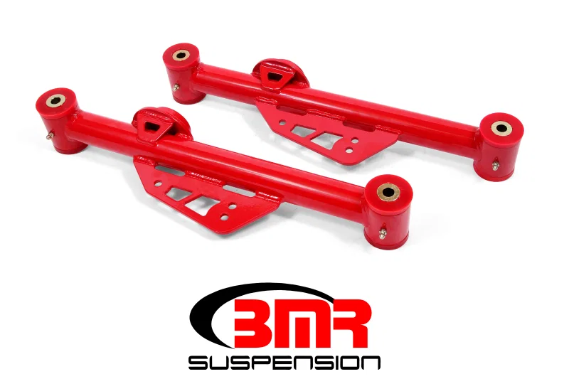 BMR Suspension TCA014R, 79-98 Fox Mustang Non-Adj. Lower Control Arms (Polyurethane) - Red