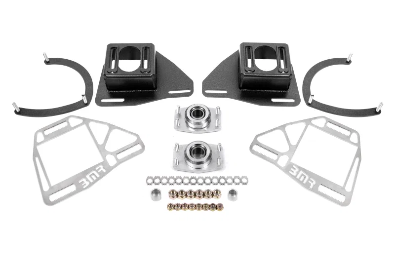 BMR Suspension WAK331H, 82-92 Chevy Camaro Caster/Camber Plates w/ Lockout Plates - Black Hammertone