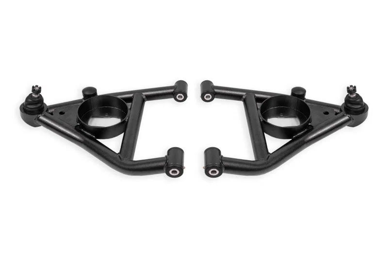 BMR Suspension AAL316H, 67-69 Chevrolet Camaro w/Rear Bump Stops Lower A-Arms w/STD Ball Joint Delrin - Black Hammertone