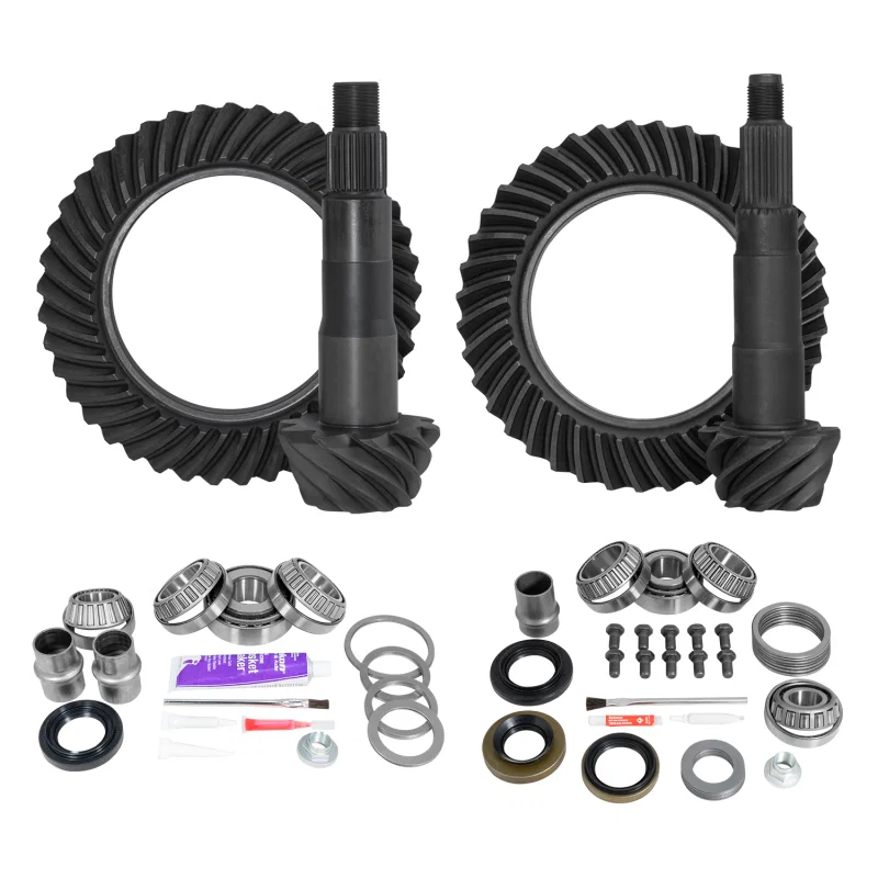 Yukon Gear & Axle YGKT001-456, Ring & Pinion Gear Kit Pkg F&R w/Install Kits Toyota 8.4/7.5R Diff 4.56 Ratio