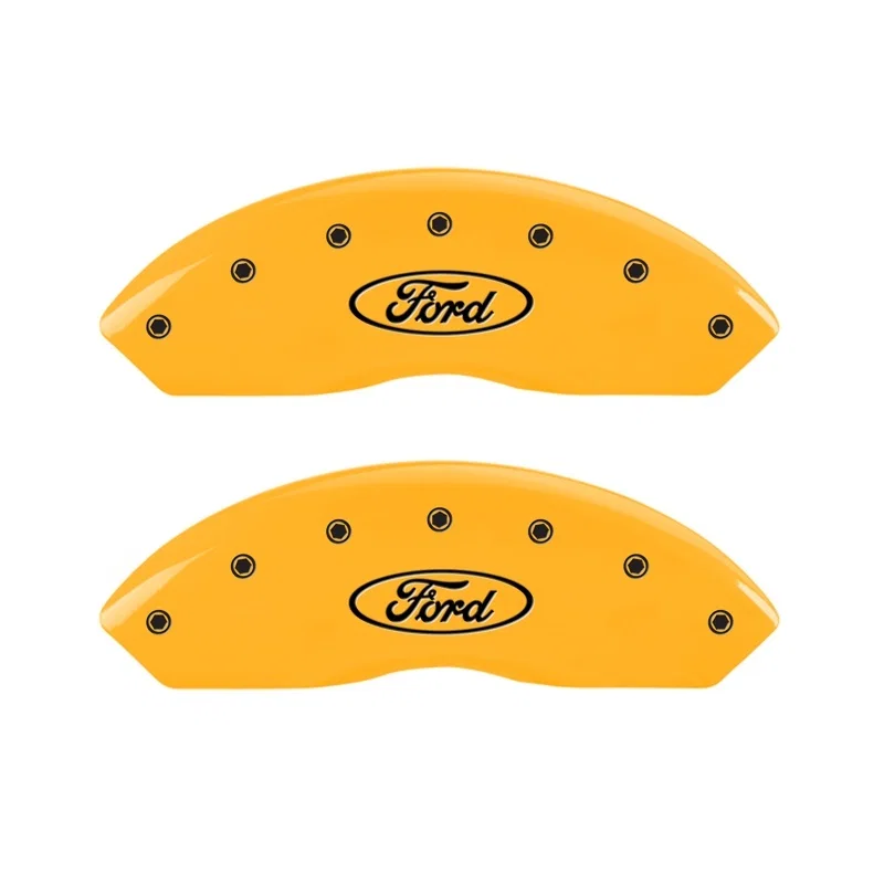 MGP 10155FFRDYL, 2 Caliper Covers Engraved Front Oval Logo/Ford Yellow Finish Blk Char 2011 Ford Focus