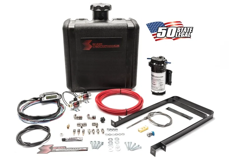 Snow Performance SNO-50100, Stg 3 Boost Cooler Water Injection Kit TD (Red Hi-Temp Tubing and Quick Fittings)