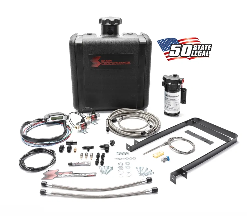 Snow Performance SNO-50100-BRD, Stg 3 Boost Cooler Water Injection Kit TD Univ. (SS Braided Line and 4AN Fittings)