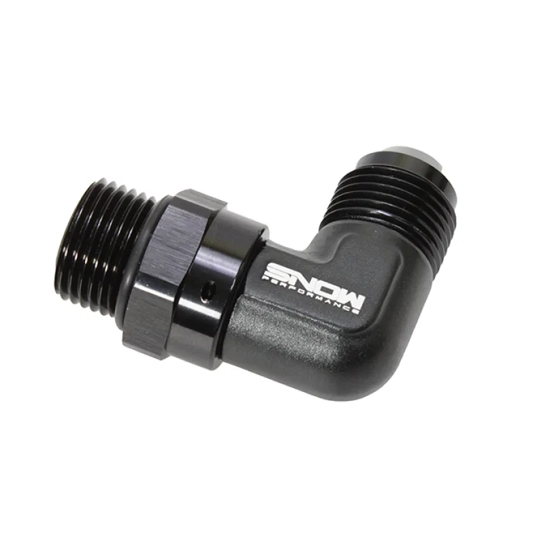 Snow Performance SNF-60119, 10 ORB to -10AN 90 Degree Swivel Fitting (Black)