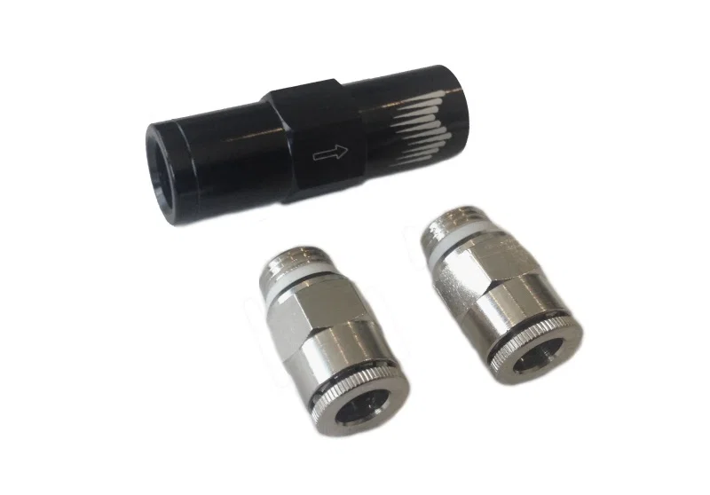 Snow Performance SNO-8CV-QC, High Flow 7PSI Crack Pressure Check Valve Quick-Connect Fittings (1/4in Tubing)