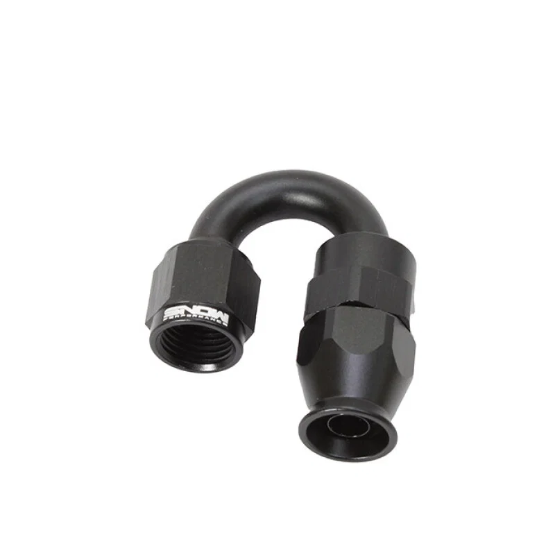 Snow Performance SNF-60618, 6AN 180 Degree PTFE Hose End (Black)