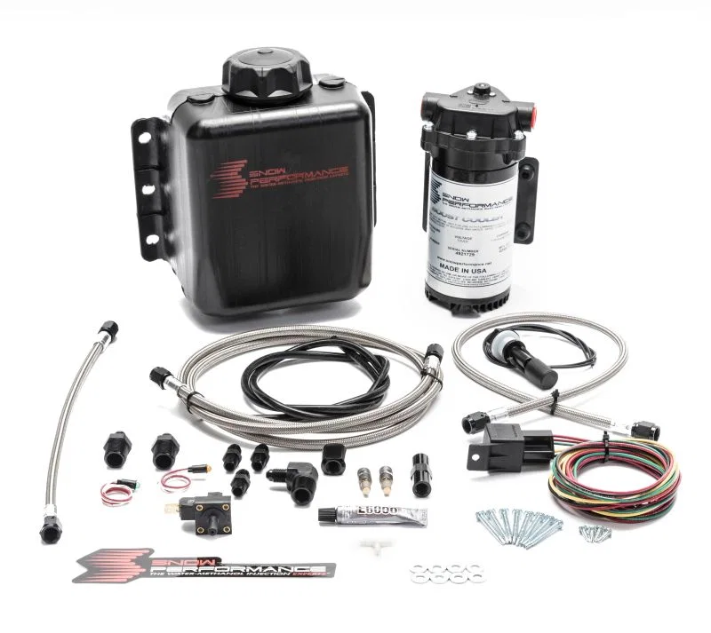 Snow Performance SNO-201-BRD, Stg 1 Boost Cooler F/I Water Injection Kit (Incl. SS Braided Line and 4AN Fittings)