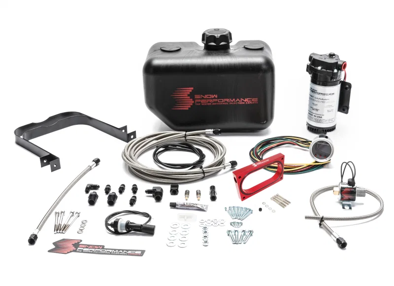 Snow Performance SNO-2130-BRD, 05-10 Mustang Stg 2 Boost Cooler Water Injection Kit (SS Braided Line & 4AN)