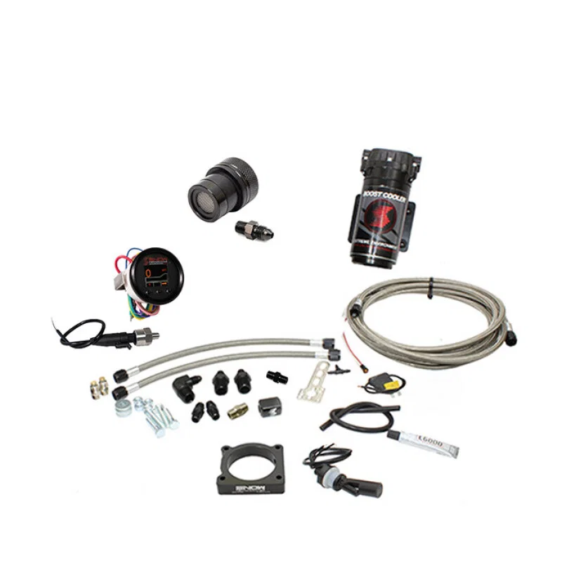 Snow Performance SNO-2120-BRD-T, 08-15 Evo Stg 2 Boost Cooler Water Inj. Kit (SS Braided Line/4AN Fittings) w/o Tank for Mitsubishi Lancer