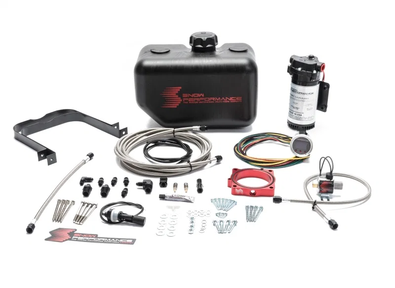 Snow Performance SNO-2170-BRD, 08+ Charger Stg 2 Boost Cooler F/I Water Injection Kit (SS Braided Line & 4AN)