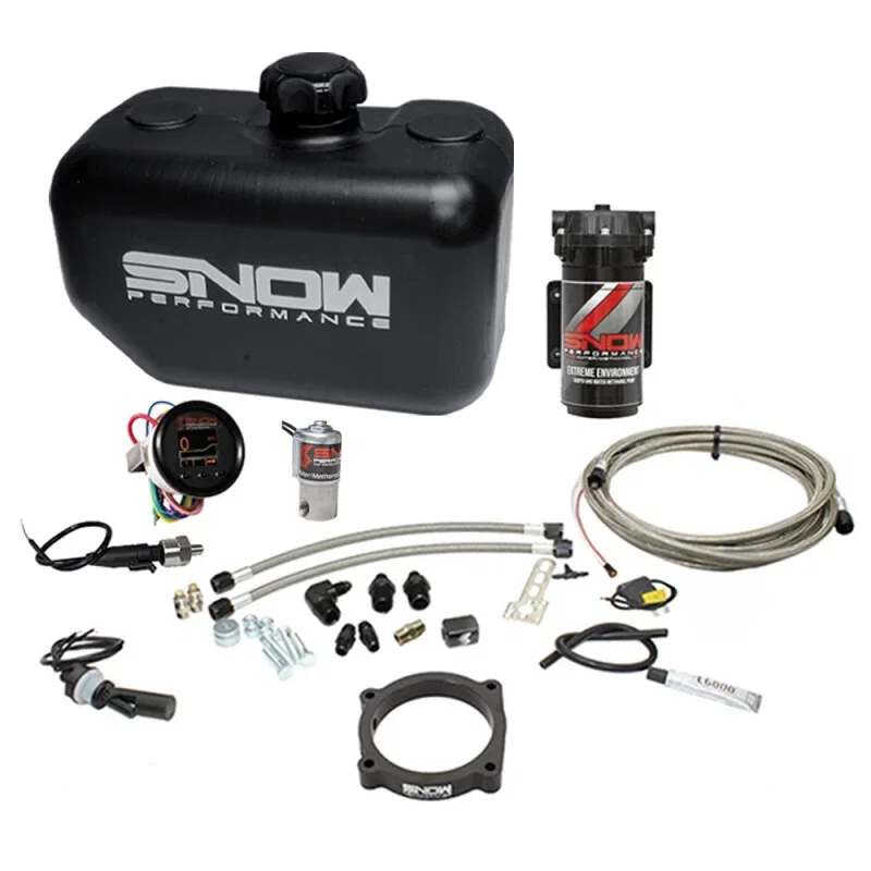 Snow Performance SNO-2171-BRD, Stg 2 Boost Cooler Challenger/Charger Hellcat Water Inj Kit (SS Braid Line/4AN Fit)