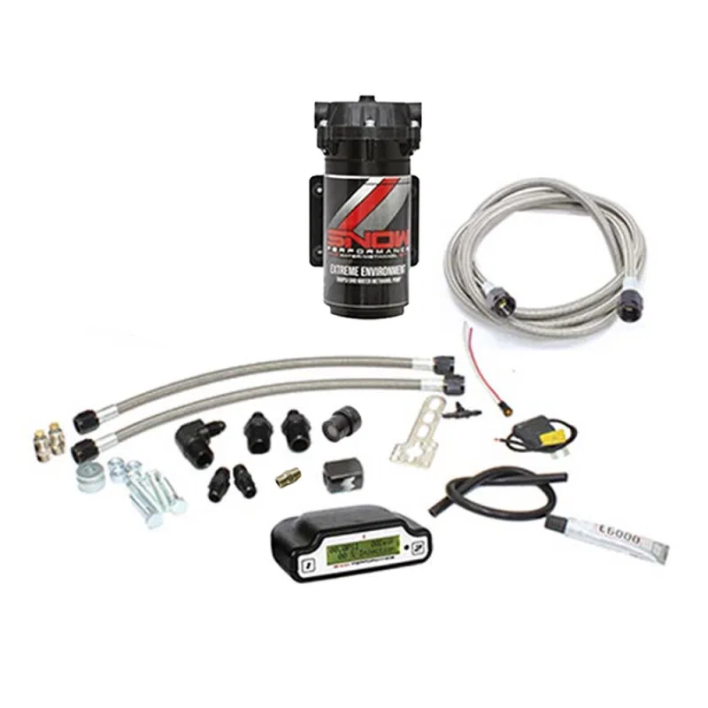 Snow Performance SNO-310-BRD-T, Stg 3 Boost Cooler EFI 2D MAP Prog Water Injection Kit (SS Brded Line/4AN) w/o Tank