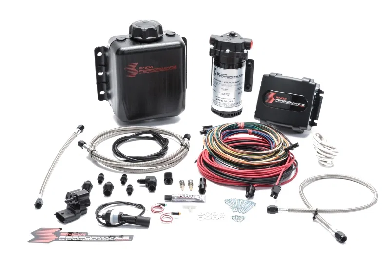 Snow Performance SNO-9000-BRD, Stg 4 Boost Cooler Platinum Water Injection Kit (w/SS Braid Line and 4AN Fitting)