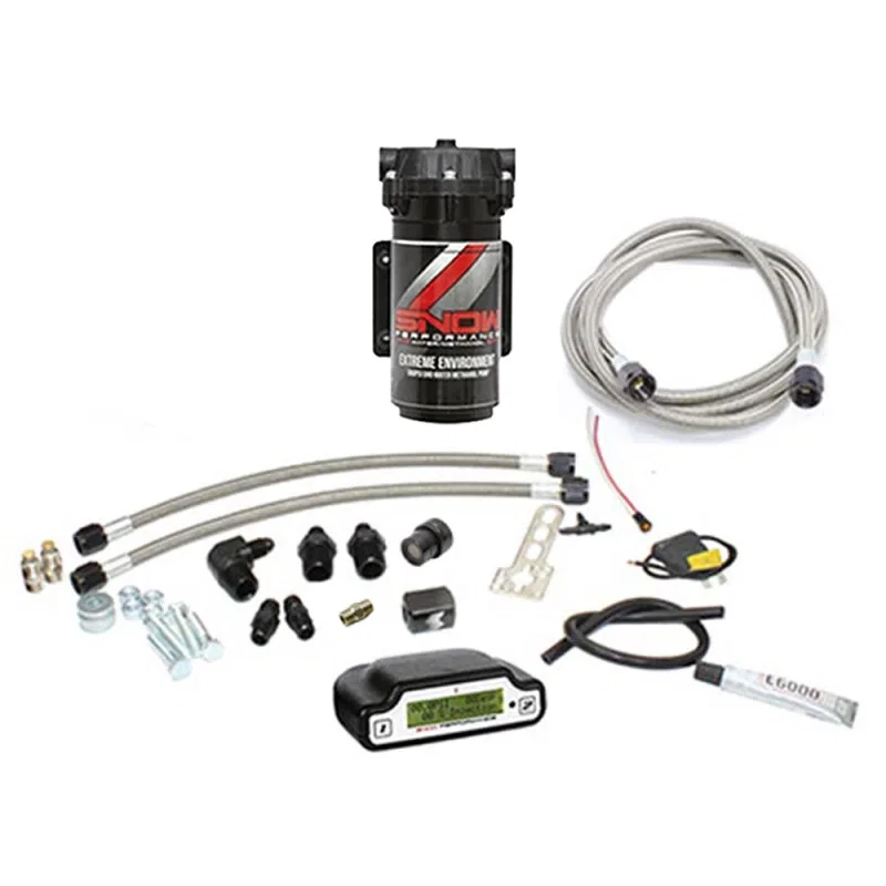 Snow Performance SNO-320-BRD-T, Stg 3 Boost Cooler DI 2D MAP Prog. Water Injection Kit (SS Brded Line/4AN) w/o Tank