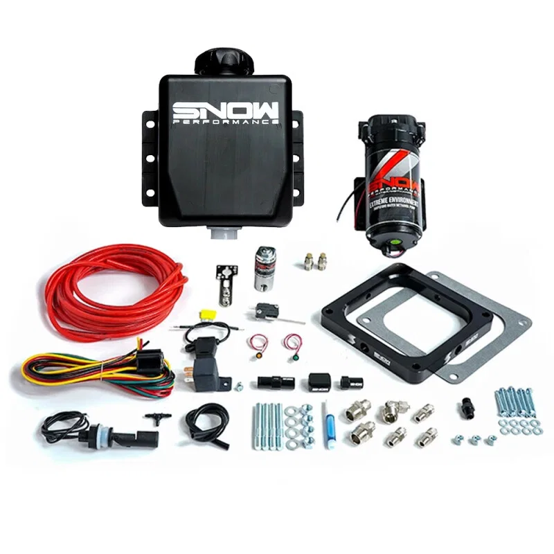 Snow Performance SNO-15035-BRD, Gas Carbureted 4500 Flange Stage 1 Water Inj Kit (WOT Activated SS Braided Lines) for Acura TLX