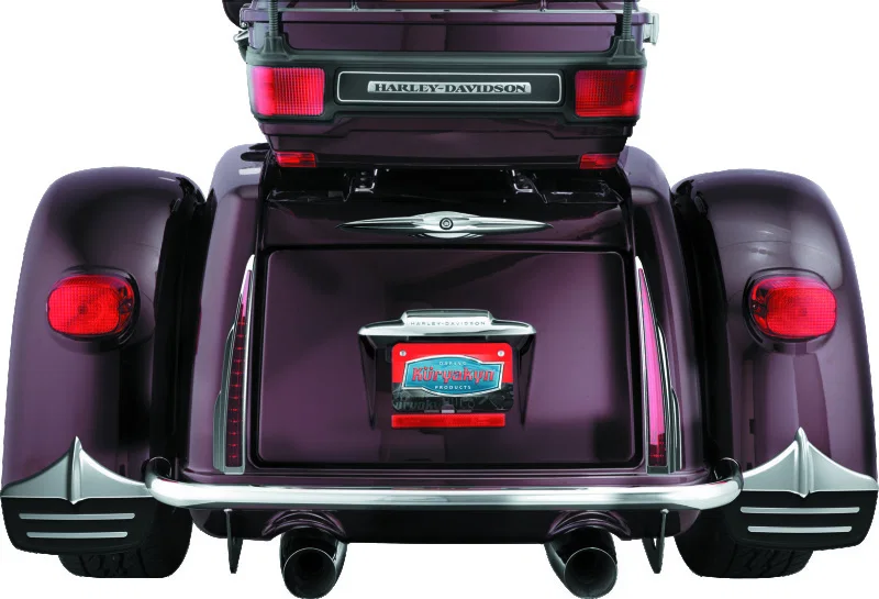 Kuryakyn 7220, Rear Mud Flaps For Trikes Chrome for Harley-Davidson