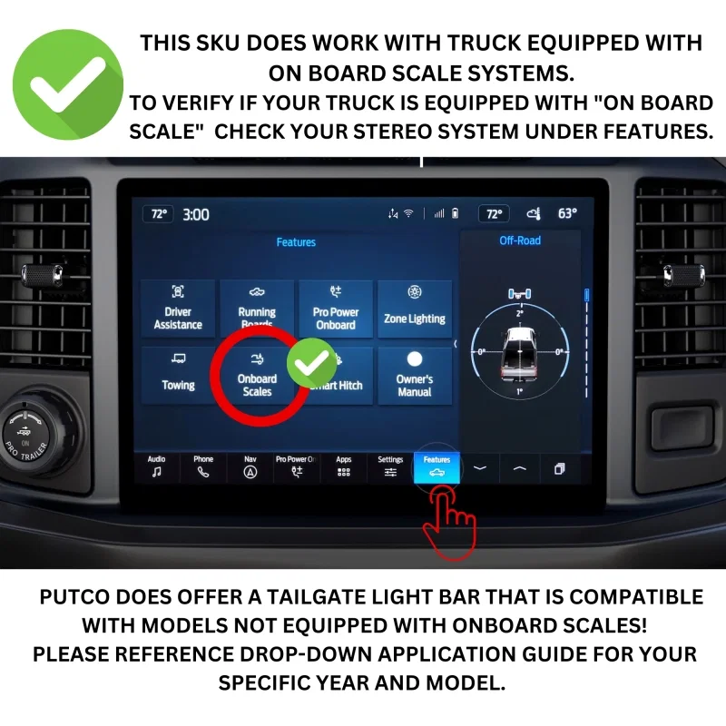 Putco 9201960-38, 2024+ Ford F150 w/Factory LED Tail Light & OBS 60in Blade Tailgate Light Bar Plug-N-Play