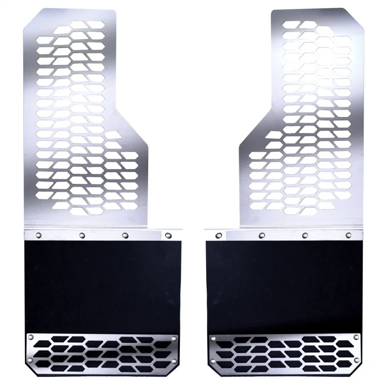 Putco 78065, 10-18 Ram HD Dually - (Fits Rear) - Set of 2 Mud Skins - Polished SS w/ Hex Shield