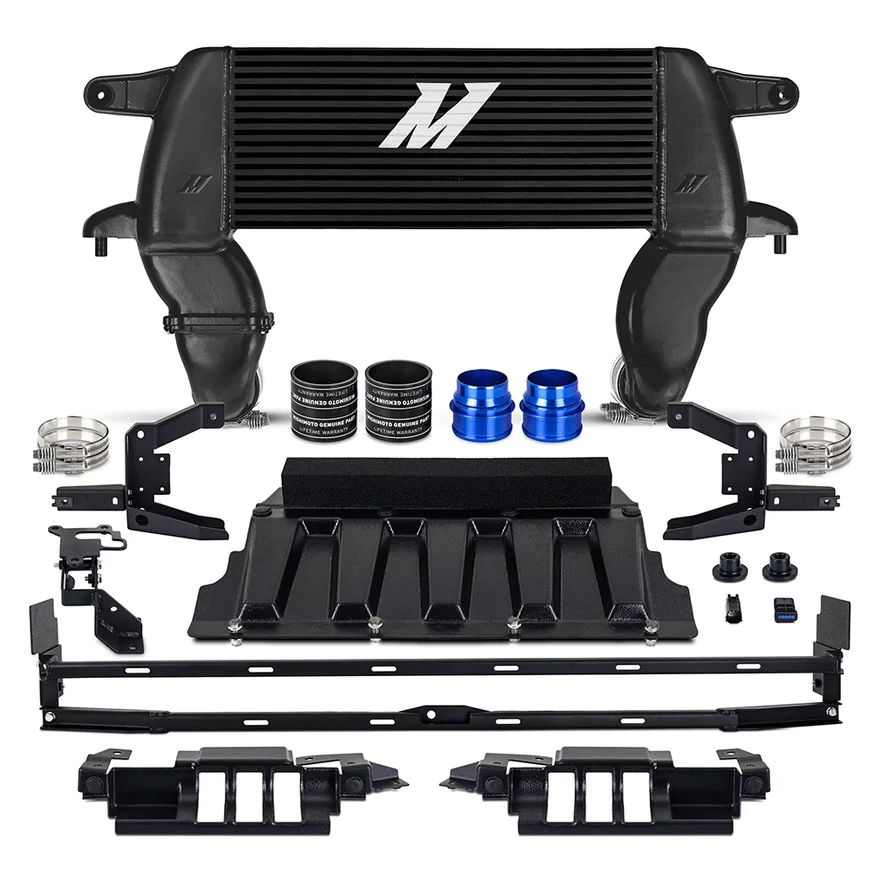 Mishimoto MMINT-BR-21HBK, Front Intercooler, Black, High-Mount, fits Ford Bronco 2.3L/2.7L 2021+