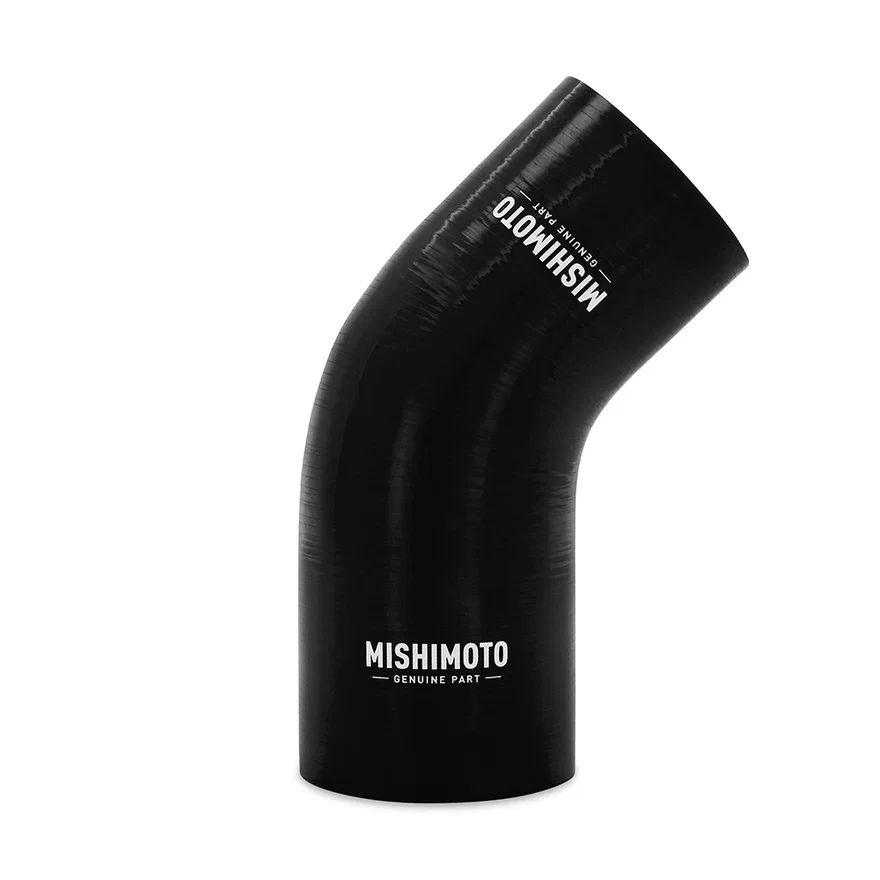 Mishimoto MMCP-R45-30325BK, 45-Degree Transition Coupler, Black, Silicone, 3.00in to 3.25in