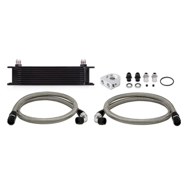 Mishimoto MMOC-UBK, MMOC-UBK Universal Oil Cooler, 10-Row, Black, Kit