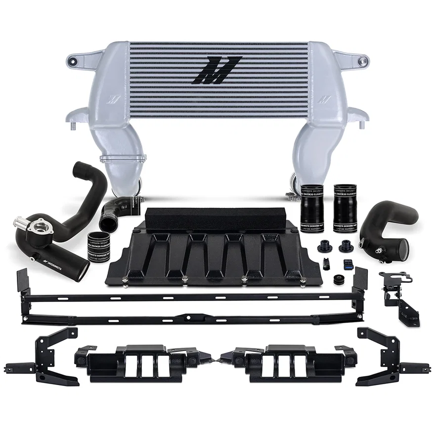 Mishimoto MMINT-BR23-21HKSLBK, Intercooler Kit, Silver/Black, High-Mount, fits Ford Bronco 2.3L 2021+