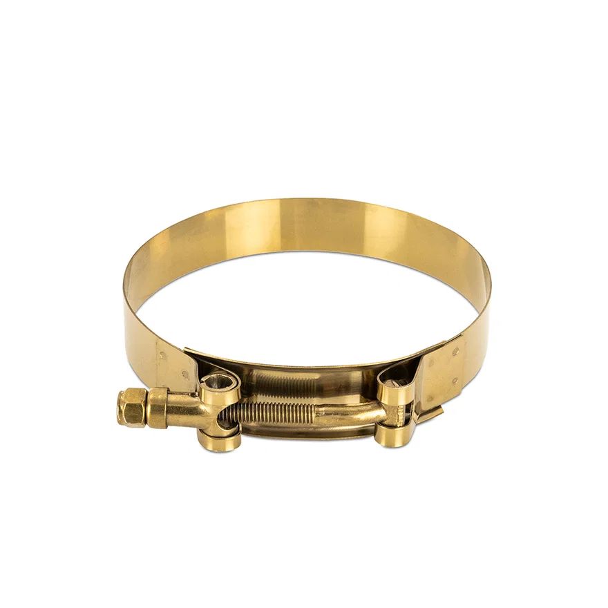 Mishimoto MMCLAMP-15GD, T-Bolt Clamp, Stainless-Steel, Gold, 1.42 in (35.99 mm) to 1.58in (40.01 mm)