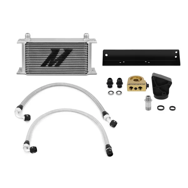 Mishimoto MMOC-GEN6-10T, Oil Cooler Kit, Silver, Thermostatic, fits Hyundai Genesis Coupe 3.8L 2010-2012