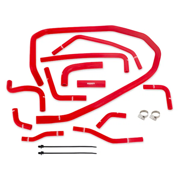 Silicone Ancillary Hose Kit, Red for 2015-2021 Subaru WRX