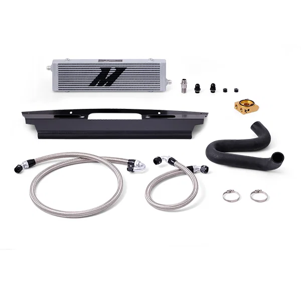 Mishimoto MMOC-MUS8-15TRHD, Oil Cooler Kit, Silver, Thermostatic, fits Ford Mustang GT RHD Models 2015-2017