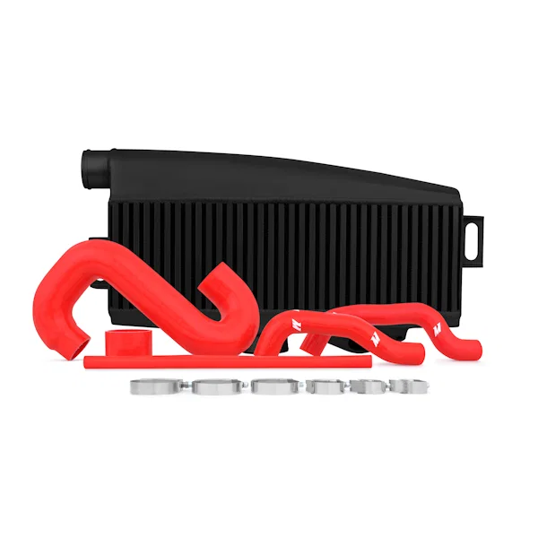Mishimoto MMTMIC-WRX-01BKRD, Top-Mount Intercooler Kit, Black w/ Red Pipes, fits Subaru WRX/STI 2002-2007