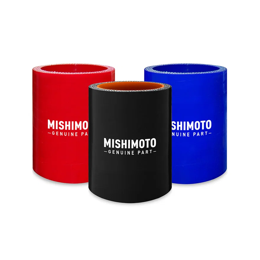Mishimoto MMCP-175SBK, Straight Coupler, Black, Silicone, 1.75in