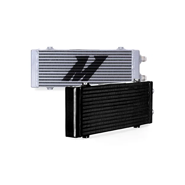 Mishimoto MMOC-DP-MBK, MMOC-DP-MBK Universal Oil Cooler, Dual Pass Bar and Plate, Black, Medium