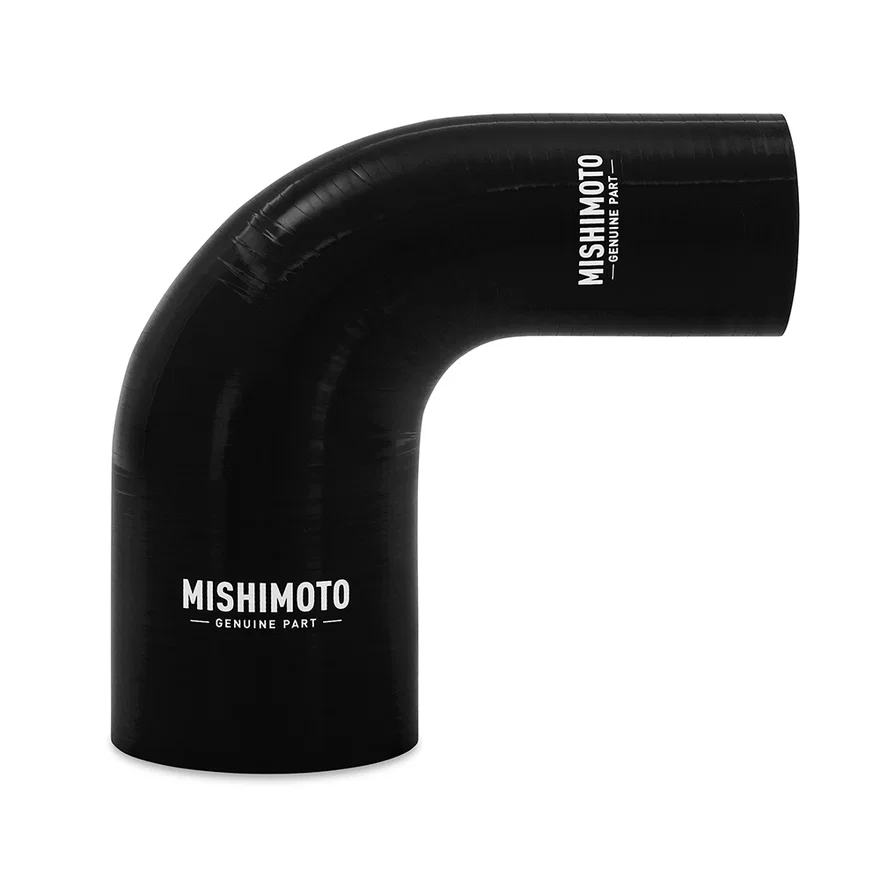 Mishimoto MMCP-R90-17525BK, 90-Degree Transition Coupler, Black, Silicone, 1.75in to 2.50in