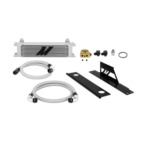 Mishimoto MMOC-WRX-01T, Oil Cooler Kit, Silver, Thermostatic, fits Subaru WRX/STI 2001-2005