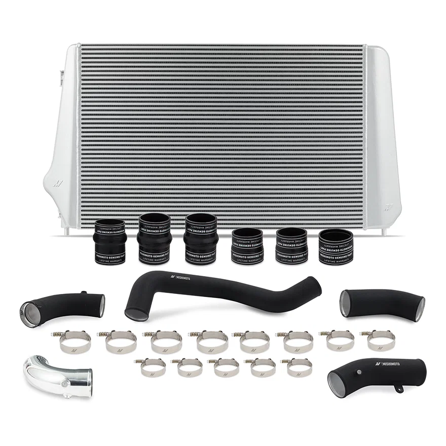 Mishimoto MMINT-DMAX-17KSLBK, Intercooler Kit, Silver/Black, fits Chevrolet/GMC 6.6L Duramax L5P 2017-2019